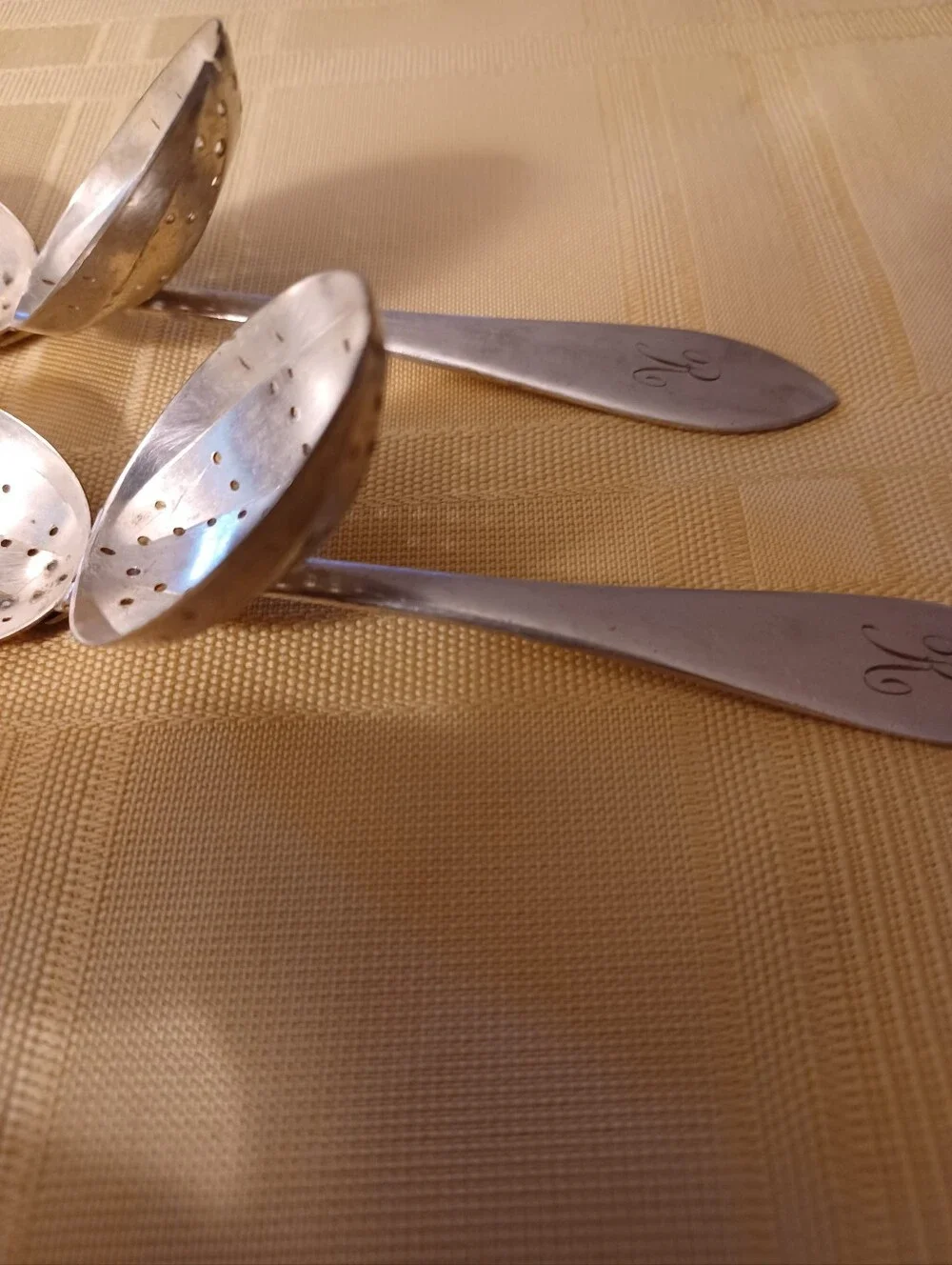 Vintage Silver Plated Tea Strainers